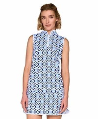 G Lifestyle Clothing Women's Mock Neck Sleeveless Athletic Fit Top