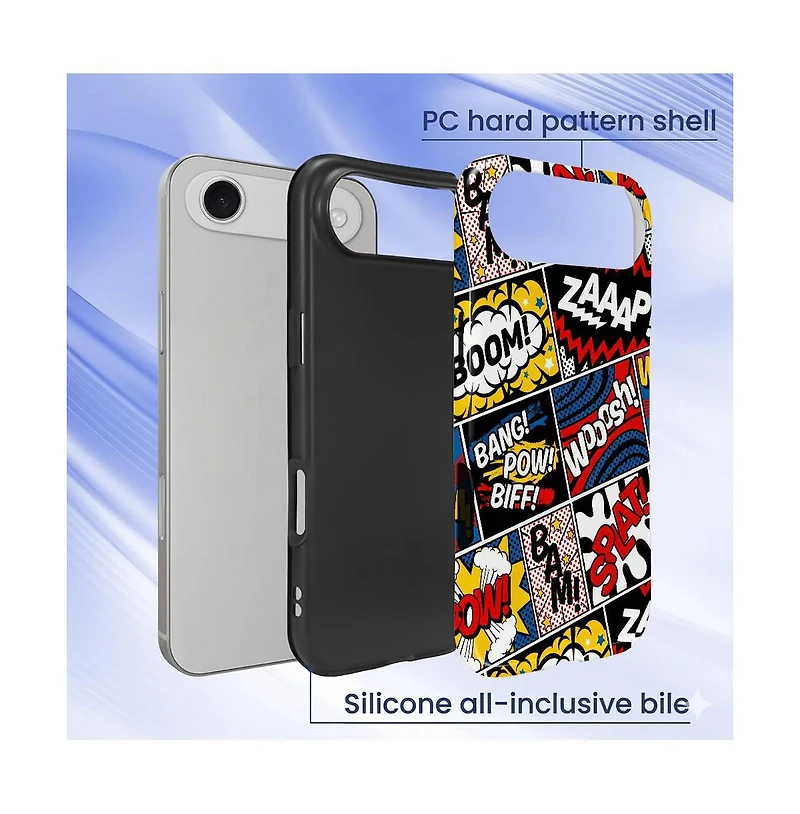 Lamicall Comic Blast Mix Dual-Layer Military-Grade iPhone Case for Apple iPhone Air