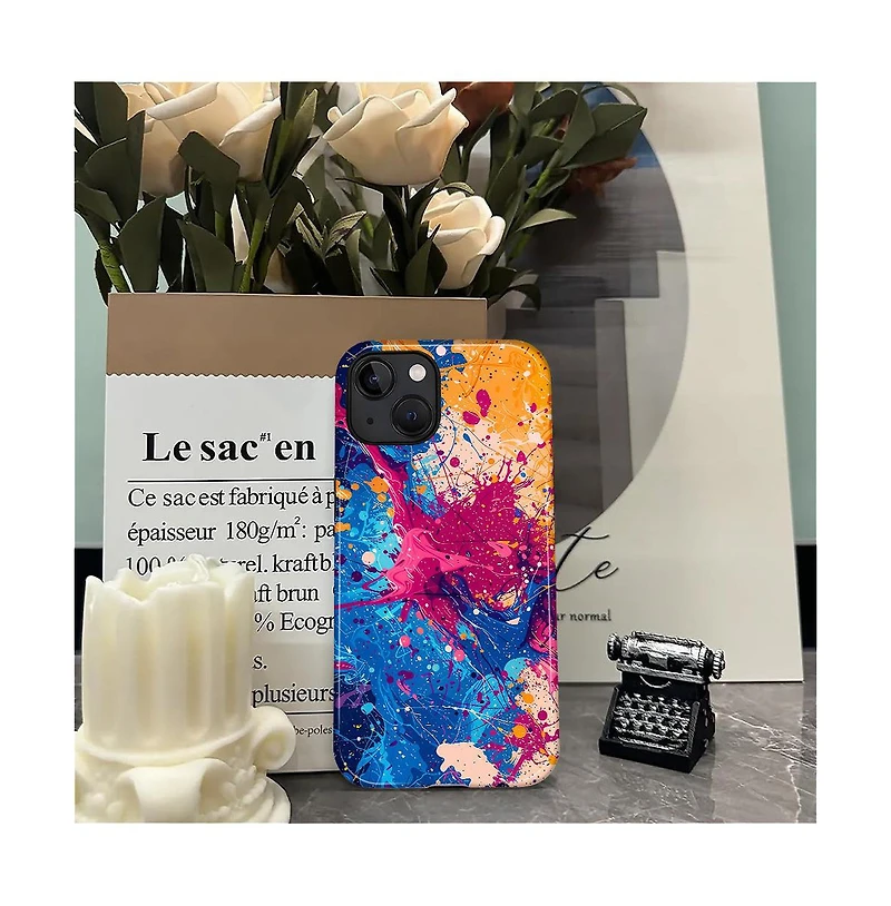 Lisen Phone Case Compatible with Apple iPhone, 2-Layer Durable, Spectrum Drift