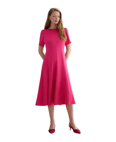 Hobbs London Women's Camille Satin Midi Dress