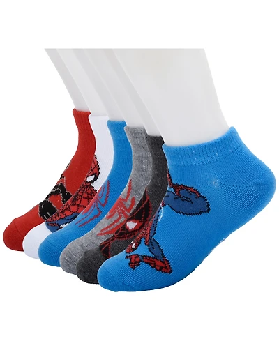 Planet Sox Boys' 4-20 Spider-Man and Miles Ankle Socks, 6-Pack