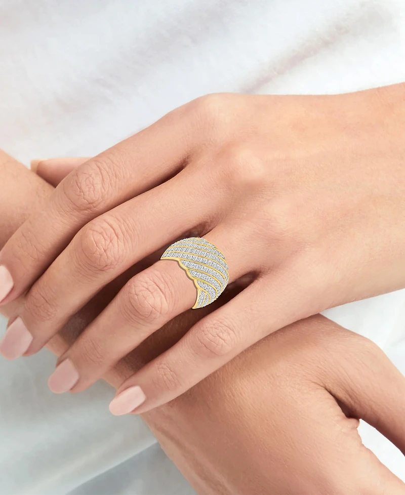 Forever Grown Diamonds Lab-Grown Diamond Dome Ring (2 ct. t.w.) Sterling Silver (Also Available & 14k Gold-Plated)