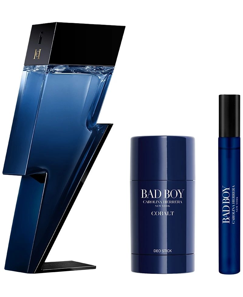 Carolina Herrera 3-Piece Bad Boy Cobalt Eau de Parfum Gift Set