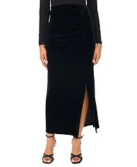 Msk Women's Petite Velvet High-Waisted Maxi Skirt