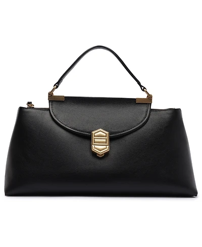 Arezzo Everly Leather Large Satchel Handbag