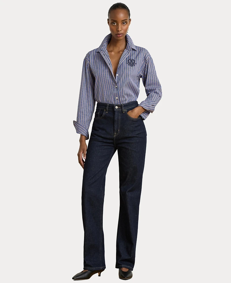 Lauren Ralph Women's High-Rise Straight-Leg Jeans