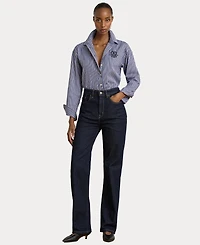 Lauren Ralph Women's High-Rise Straight-Leg Jeans