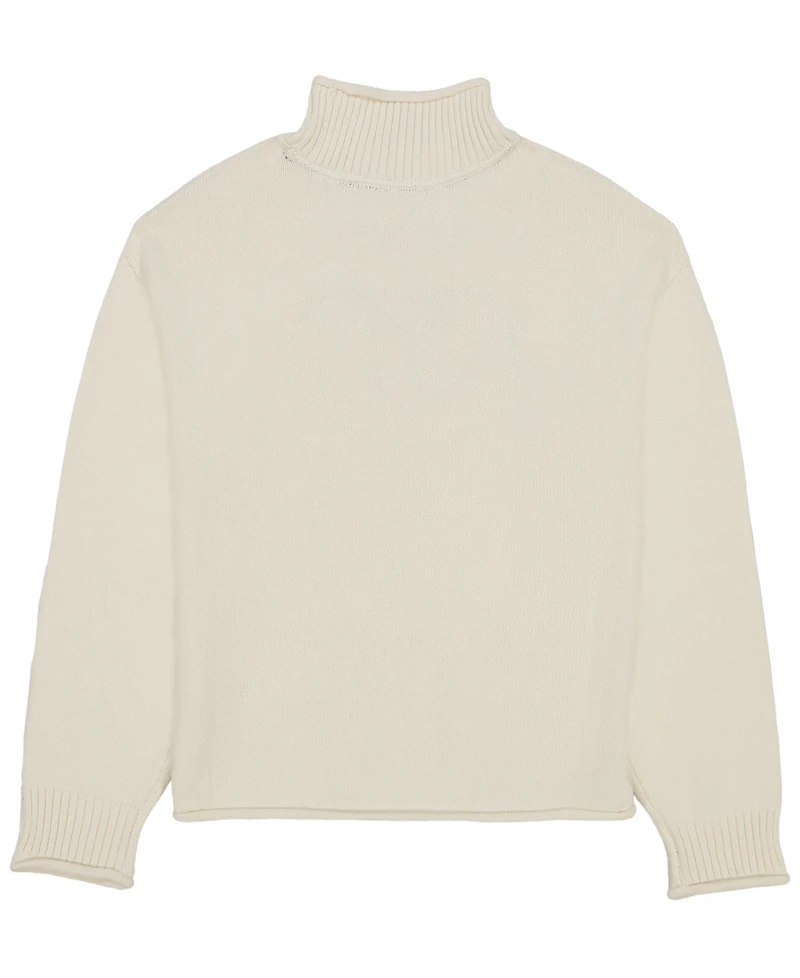 Tommy Hilfiger Women's Intarsia Heart Ribbed Funnel Neck Sweater