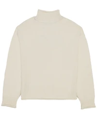 Tommy Hilfiger Women's Intarsia Heart Ribbed Funnel Neck Sweater