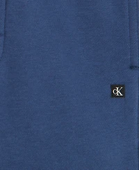 Calvin Klein Boys' 2T-20 Mock Neck Quarter-Zip Long-Sleeve Pullover and Pull-On Pants, 2-Piece Set