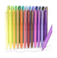 Four Candies 24C 0.7mm Gel Pens, Quick Dry Fine Point, Comfort Grip for Office School Home