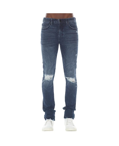 Hvman Chosen To Prevail x Cult Men's Strat Super Skinny Fit Ripped Jeans