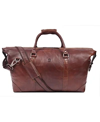 20 Inch Leather Canvas Duffle Bag