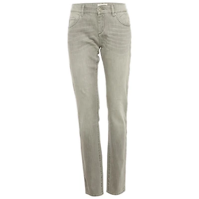 Pre-Owned Isabel Marant Women's Mid Rise Straight-Leg Embroidered Trim Jeans