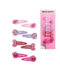 Hello Kitty Hair Clips 8-Piece Set Official License, Snap Back Clips for Hair, Sanrio Gift