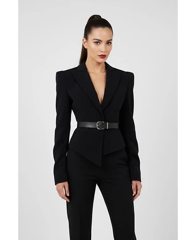 Pcfg Women's Wool Blend Your Itch Fitted Blazer Jacket