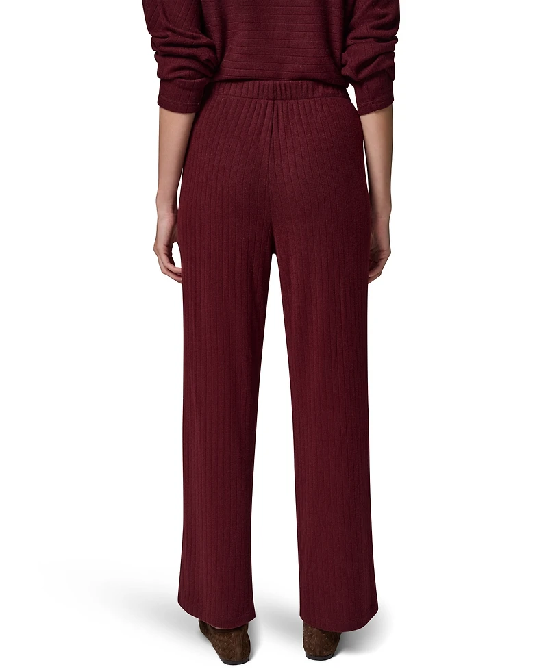Donna Karan Weekend Women's Brushed-Rib High-Waist Wide-Leg Pants