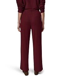 Donna Karan Weekend Women's Brushed-Rib High-Waist Wide-Leg Pants