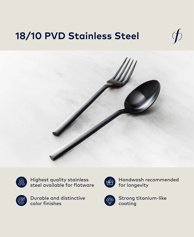 Fortessa Arezzo Brushed Black 2pc Serving Set