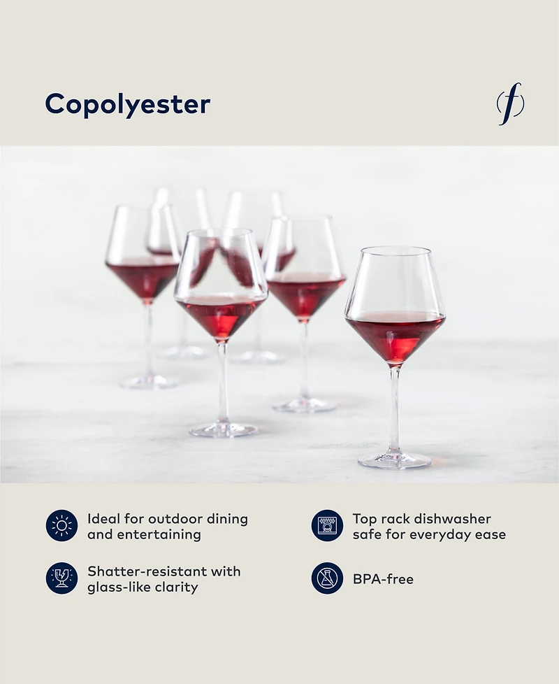 Sole Outdoor Cabernet Wine Glasses, 22oz