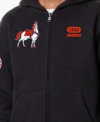 Champion Big Boys and Girls Black Denver Broncos Disney X Full-Zip Hoodie