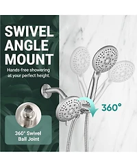Cyqbd Dual Shower Head 2-in-1 Rainfall Handheld System