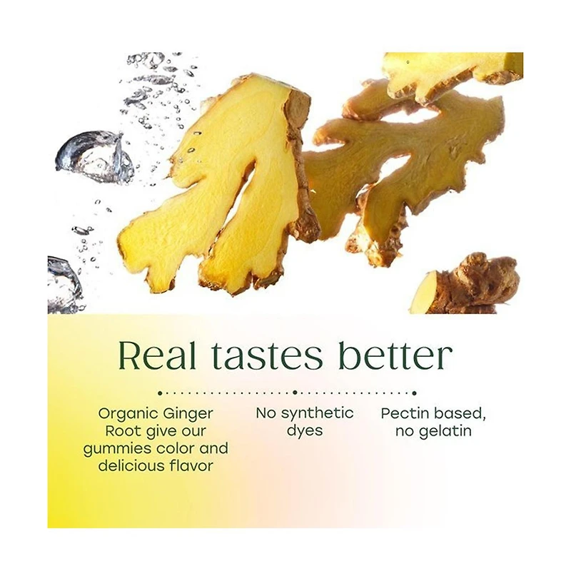 MegaFood Vitamin B12 Energy Gummies Methyl B12 Gummies 70 Ginger Gummies