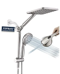 Cyqbd Rainfall Shower Head Handheld Slide Bar Height Adjustable