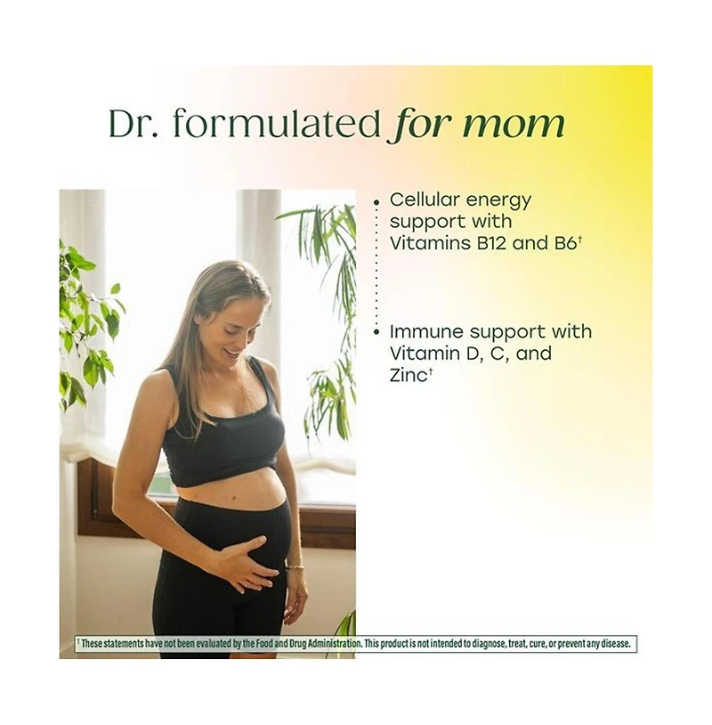 MegaFood Baby and Me 2 Prenatal Gummies Folic Acid and Choline 60 Raspberry Gummies
