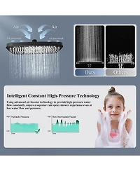 Cyqbd 12" Rain Shower Head Handheld Spray Adjustable Arm Diverter