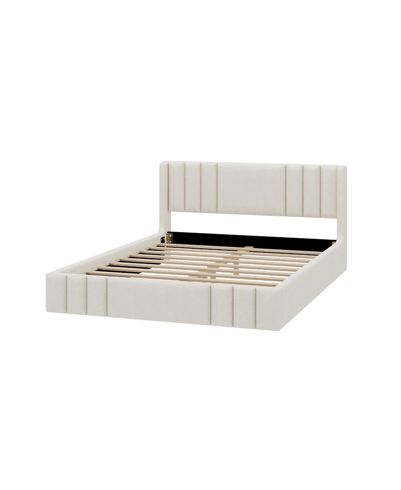 Streamdale Furniture Queen Size Upholstered Platform Bed Frame