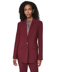 Dkny Women's Shoulder-Padded One-Button Notch-Collar Blazer