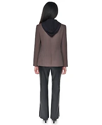 Dkny Women's Hooded Collarless Blazer