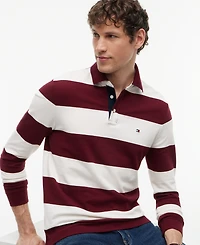 Tommy Hilfiger Men's Striped Classic Rugby Polo Shirt