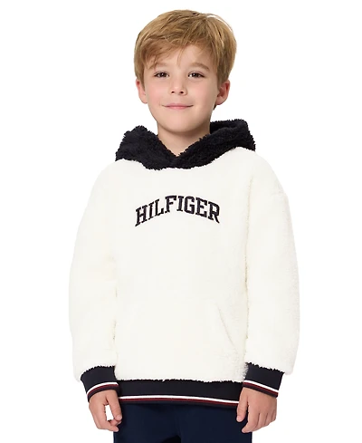 Tommy Hilfiger Toddler Boys' 2T-5T Sherpa Hooded Fleece Hoodie and Joggers, 2-Piece Set