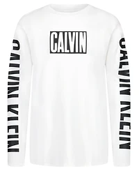 Calvin Klein Boys' Impact Long-Sleeve Cotton Graphic T-Shirt, Created for Macy's