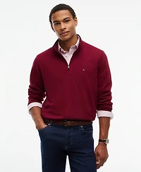 Tommy Hilfiger Men's French Rib Quarter-Zip Mock Neck Hoodie