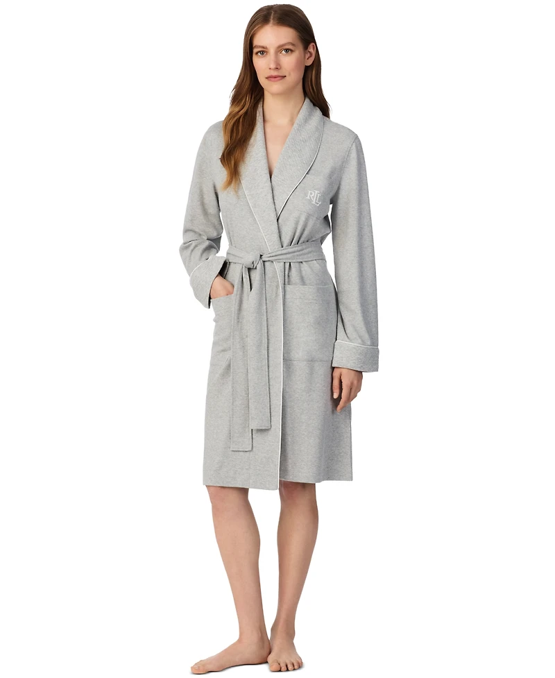 Lauren Ralph Quilted Shawl Collar Short Robe