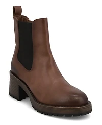 Mia Women's Martelli Lug Sole Chelsea Round Toe Booties