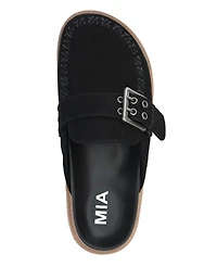 Mia Women's Zaina Buckle Lug Sole Mules