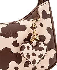 Like Dreams Sutton Cow Print Small Shoulder Handbag