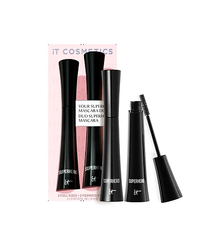 It Cosmetics Superhero Volumizing Mascara Duo Gift Set, 2-Pack