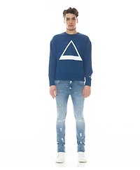 Hvman Chosen To Prevail x Cult Men's Strat Ripped and Paint-Splatter Super-Skinny Jeans