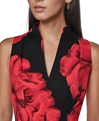Calvin Klein Women's Halter V-Neck Floral-Print Midi Dress