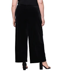 Alex Evenings Plus Velvet Wide-Leg Palazzo Pants