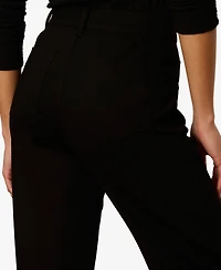 Sanctuary Petite Marine Wide-Leg High-Waist Ponte Pants