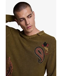 Desigual Men's Printed polo sweater