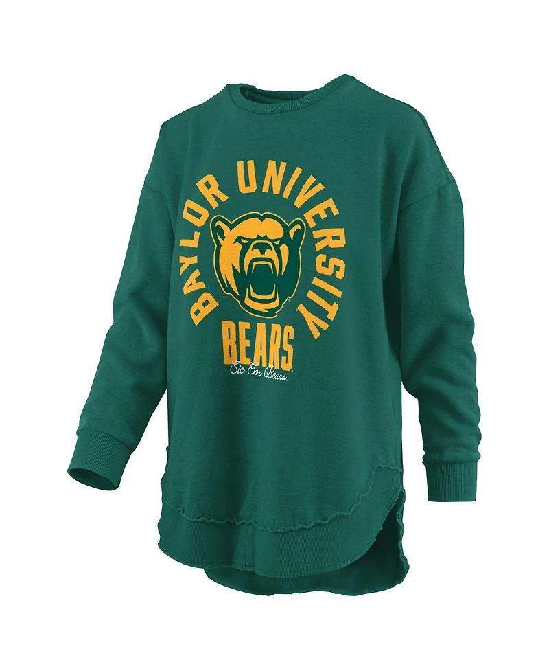 Pressbox Women's Baylor Bears Blitz Fleece-Lined Graphic Crewneck Sweatshirt