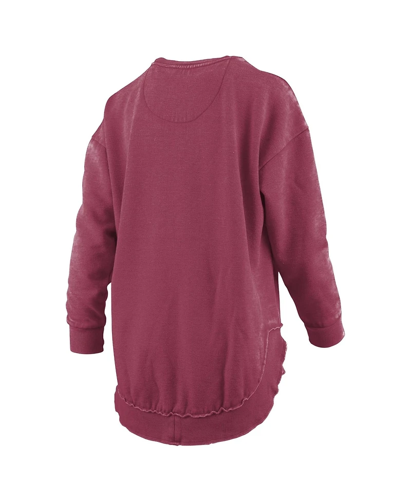 Pressbox Women's South Carolina Gamecocks Blitz Fleece-Lined Dropped-Shoulder Crewneck Sweatshirt