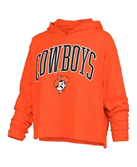 Pressbox Women's Oklahoma State Cowboys Nelson Oversized Slub-Fabric Side-Slit T-Shirt